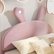 preview thumbnail 8 of 7, Upholstered Platform Bed with Cartoon Ears Shaped Headboard and Light
