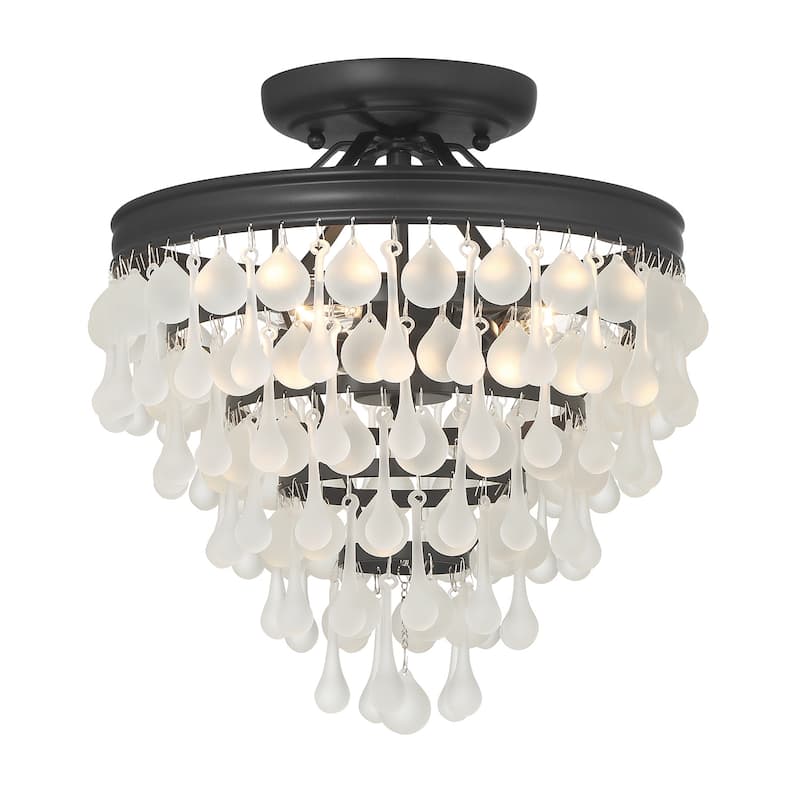 Crystorama Lighting Group 130-FR_CEILING Calypso 3 Light 13" Wide - Matte Black