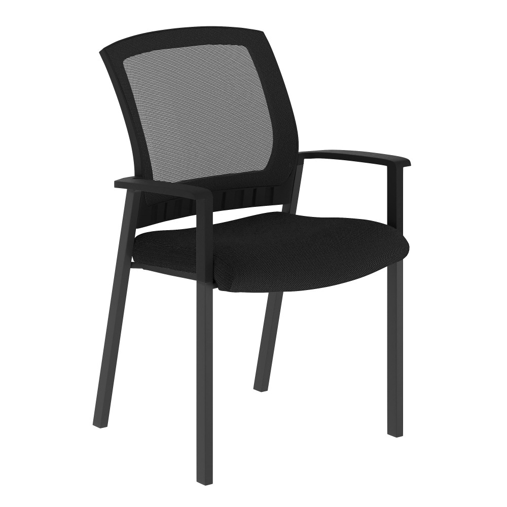Commercial Stackable Side Chair with Steel Frame and Armrests - 23.25"D x 23.75"W x 34.25"H