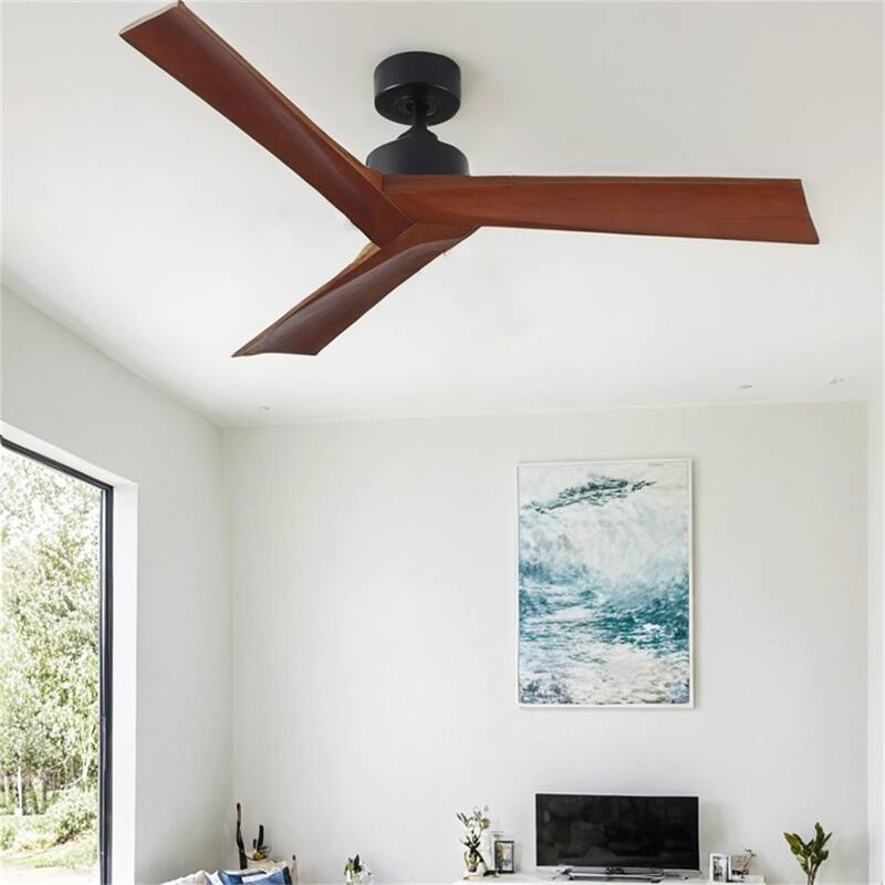 52" Black Lowe Profile Ceiling Fan without Light