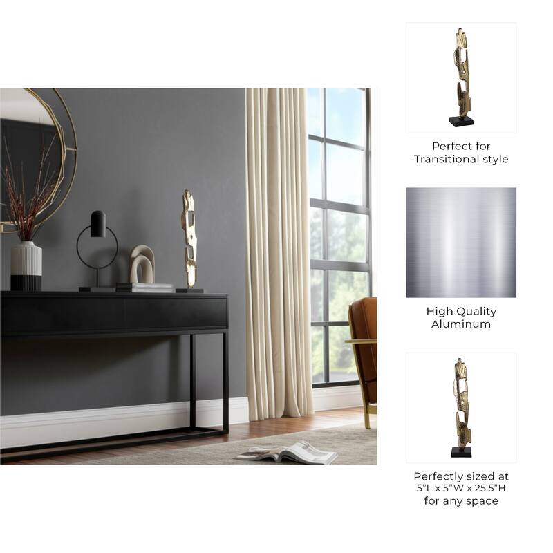 Metal Acrylic Sculpture Post Modern Decorative Figurine for Home Decor