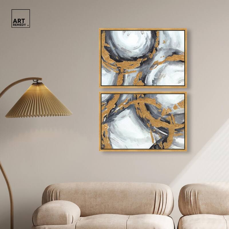 Love Circles Canvas Set of 2 by Art Remedy