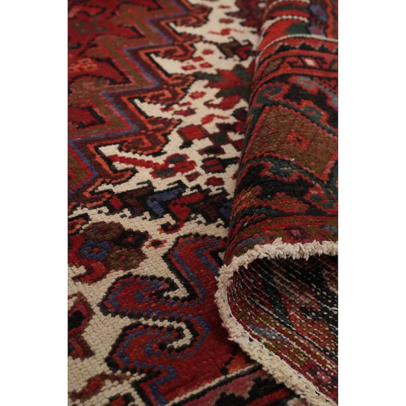 Hand Knotted Oriental 100% Wool Carpet Traditional Medallion Red Heriz Area Rug - 12' 7'' X 9' 11''