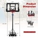preview thumbnail 5 of 8, Costway 4.25-10FT Portable Adjustable Basketball Hoop System with 44'' - See Details