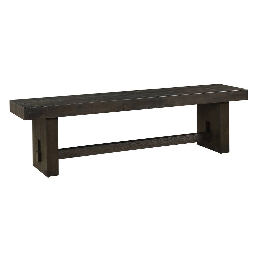 Wentworth Distressed Walnut Armless Bench