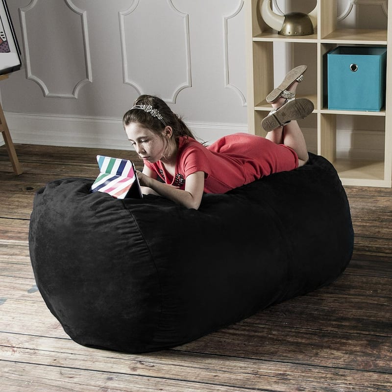Rectangular Bean Bag Lounger - 4' - Black