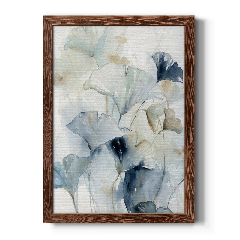 Indigo Ginkgo I-Premium Framed Canvas - Ready to Hang