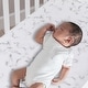 preview thumbnail 2 of 4, Lambs & Ivy Signature Gray/White Marble Organic Cotton Fitted Crib Sheet