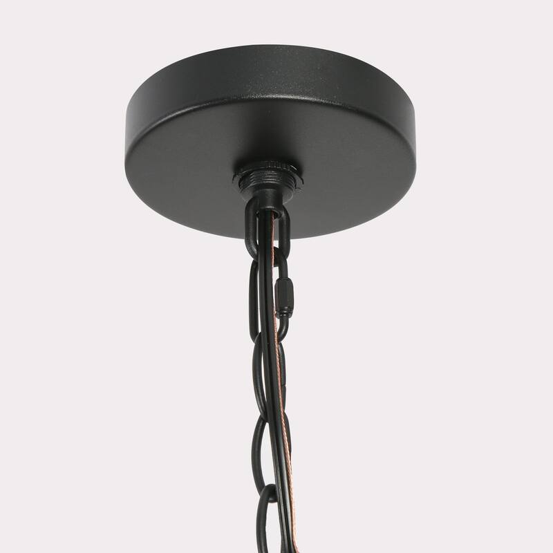 Modern Farmhouse Black 1-light Patio Outdoor Wall Sconce - L6.7"X W9.1" X H11.8"