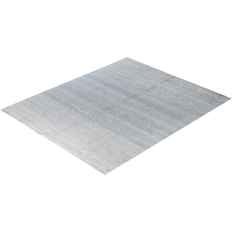 Ikat One-of-a-Kind Handmade Area Rug, Beige - 7' 9" x 9' 5"