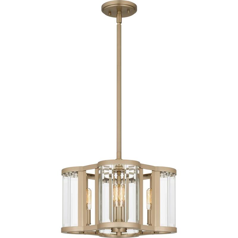 Bronze Gold Four Light Pendant from the Quoizel Pendant Collection