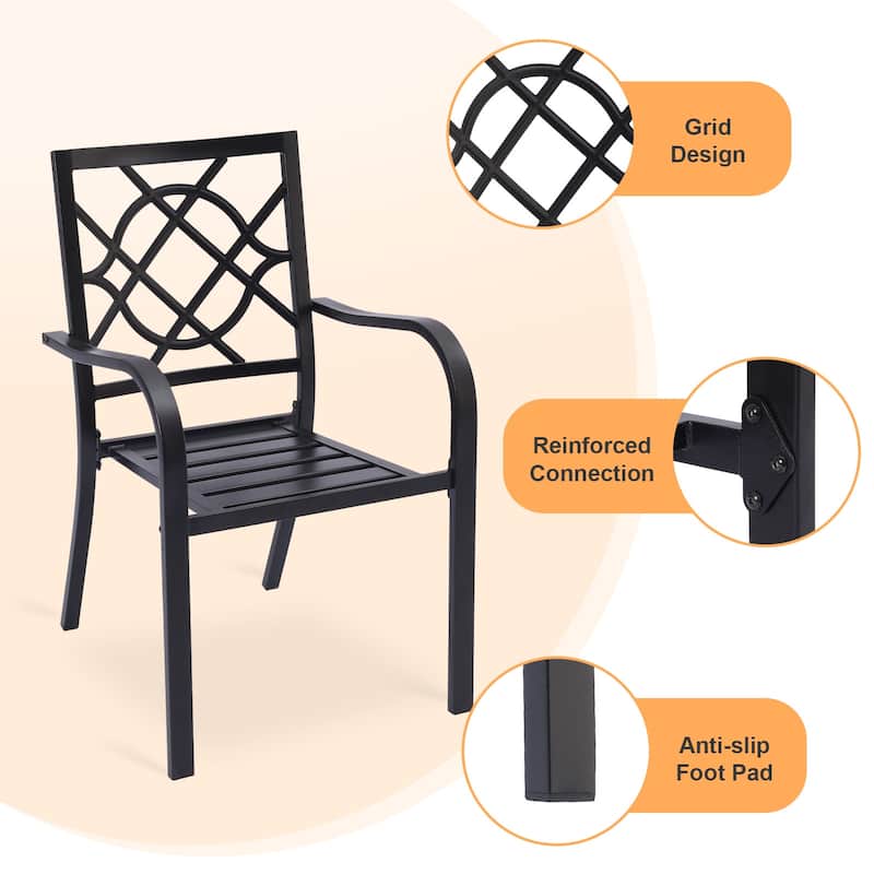 Aoodor Patio Dining Chairs Set of 2