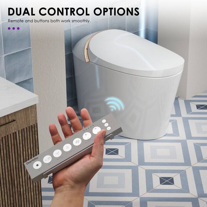 DV-1S0160 Smart Toilet with Advance Bidet, Foot Kick/Off-seat/Blackout/Remote Flush