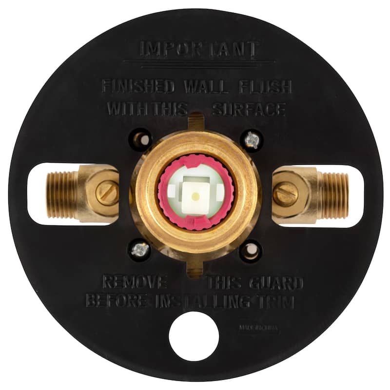 Tru-Temp Pressure Balanced Mixing Valve with Round Trim Matte Black