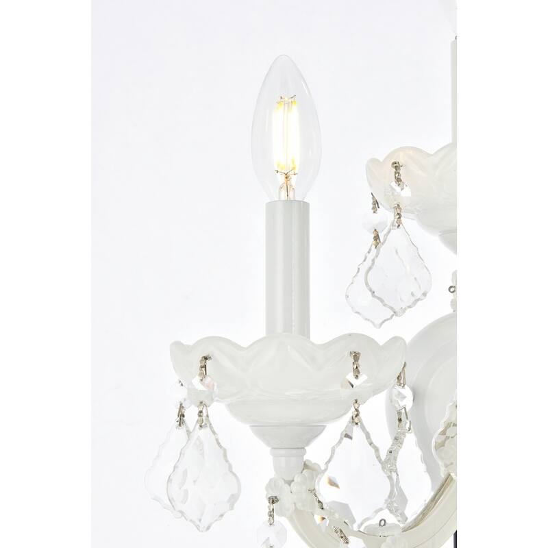 Fleur Illumination Collection Wall Sconce D:12in H:22in E:8.5in Lt:3 White Finish