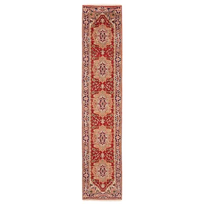 ECARPETGALLERY Hand-knotted Serapi Heritage Red Wool Rug - 2'5 x 11'7