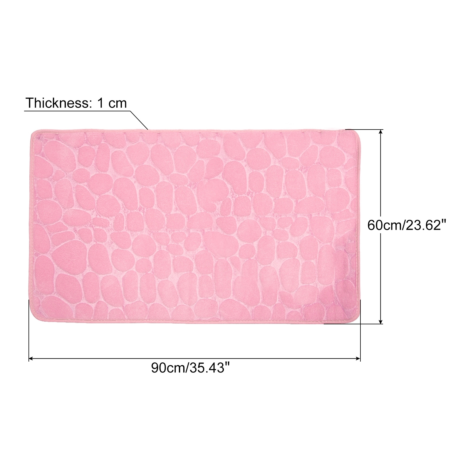 Cobblestone Bath Mat 90x60cm, Water Absorbent Mat Non-Slip Door Mat - Yahoo  Shopping