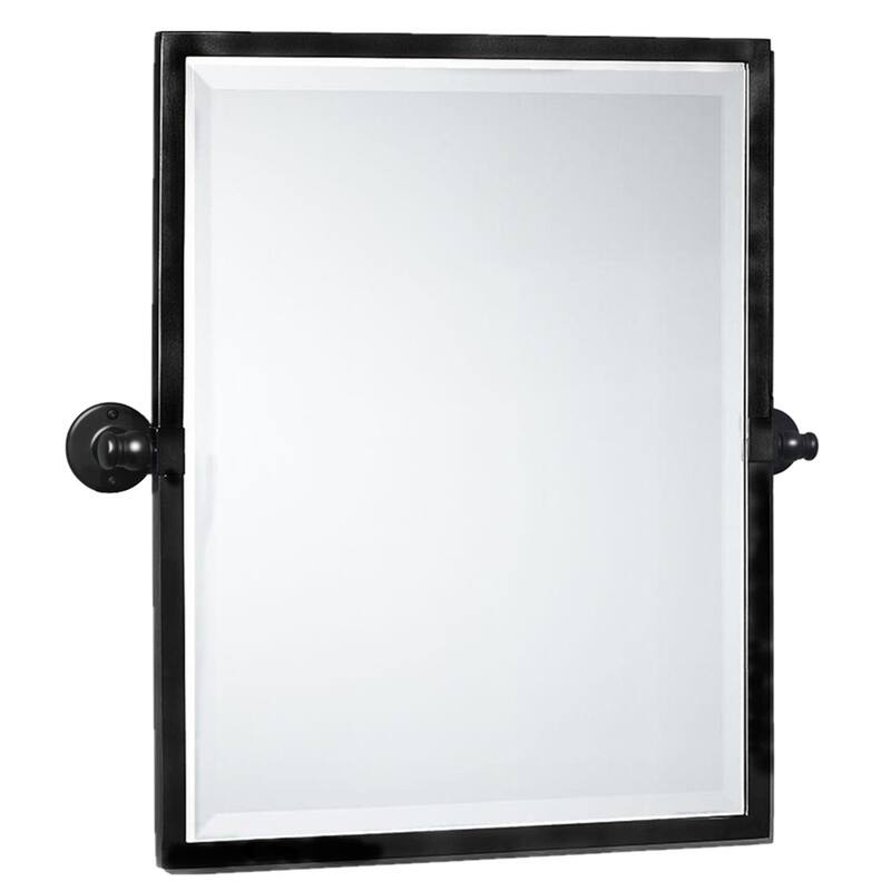 TEHOME Blakley Rectangle Metal Wall Mirror - 24" x 20" - Black
