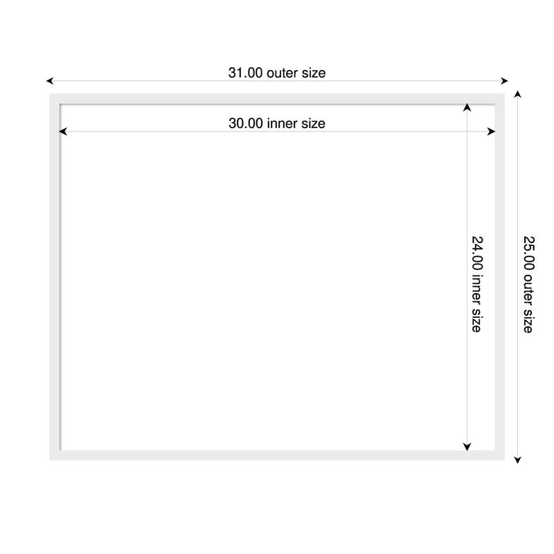 Incline Framed Dry Erase Magnetic Board - 31 x 25 in - Incline White