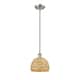 Option Satin Nickel / Natural Rattan