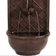 preview thumbnail 5 of 7, Sunnydaze Messina Hanging Outdoor Wall Water Fountain with Iron Finish - 26-Inch - Bronze