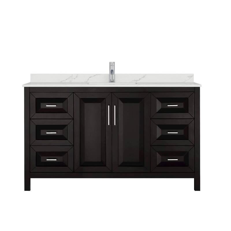 Daria 60-inch Single Vanity, Single Hole Quartz Top