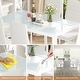 preview thumbnail 23 of 22, Grondin Modern Style 7-Piece Dining Room Table Set with Tempered Glass Tabletop and 6 PU Leather Upholstered Chairs