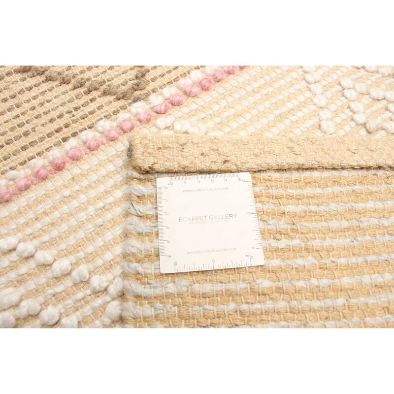 ECARPETGALLERY Braid weave Sienna Cream Wool Rug - 5'2 x 8'2