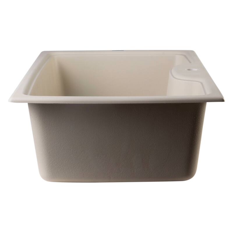 ALFI brand AB3520DI-B Biscuit 35-inch Drop-in Single Bowl Granite Composite Kitchen Sink