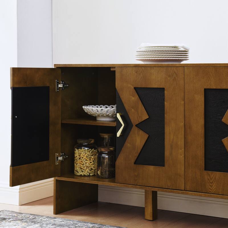 60" Mid Century Modern Sideboard Buffet Cabinet with Storage, TV Media Console, Storage Cabinet