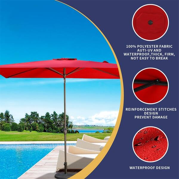 100 uv protected patio umbrella Outdoor 10ft Rectangular Patio Umbrella Uv Protection - Bed Bath & Beyond