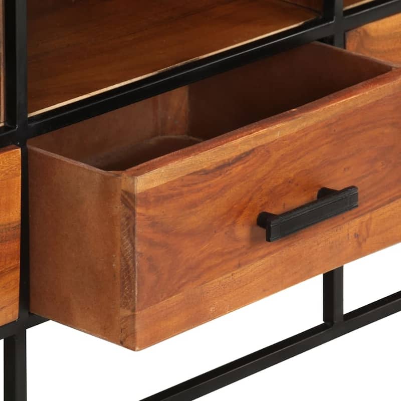 vidaXL TV Stand 43.3"x11.8"x17.7" Solid Wood Acacia
