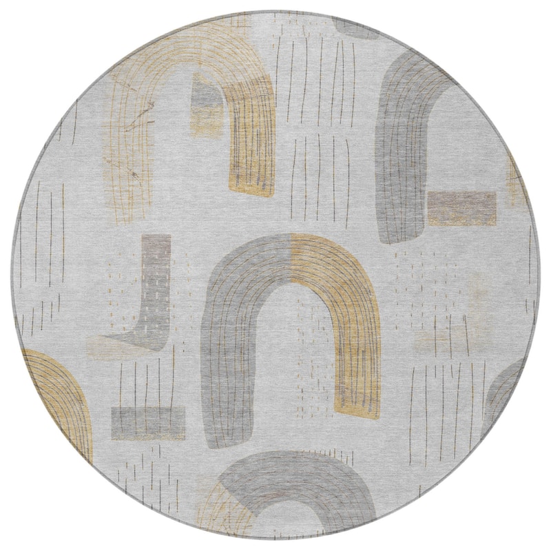 HomeRoots Geometric Transitional Rectangle Outdoor Rug