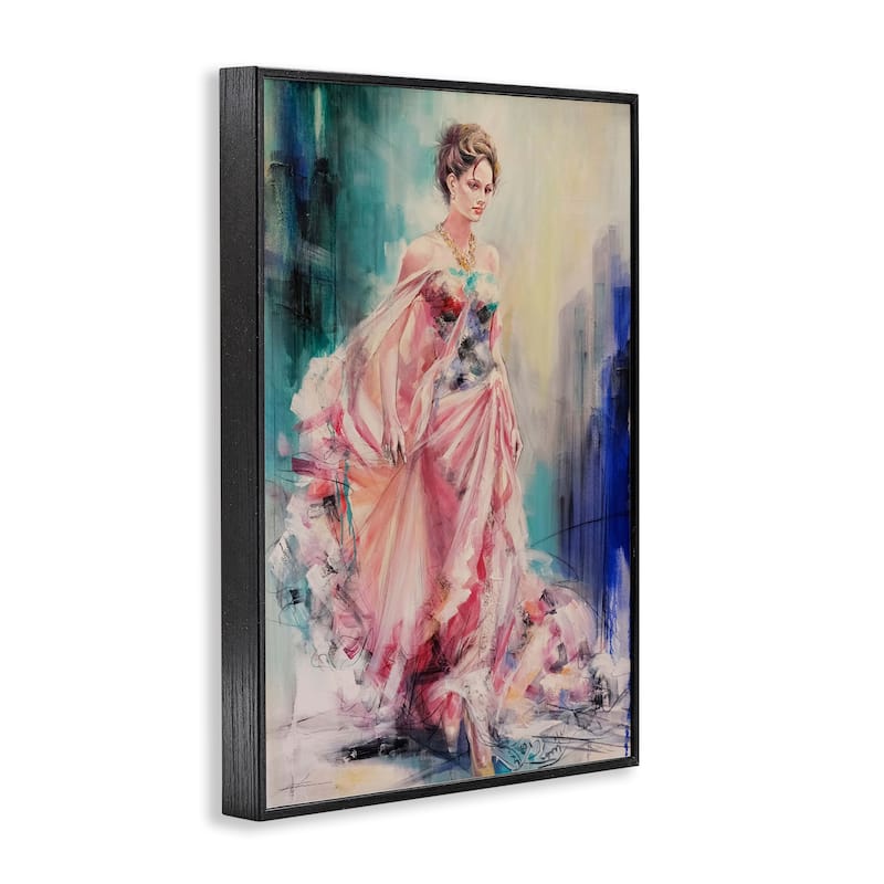 Stupell Sophisticated Woman in Dress Framed Giclee Art Design By Lucille Lee