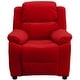 preview thumbnail 92 of 106, Deluxe Padded Contemporary Kids Recliner with Storage Arms