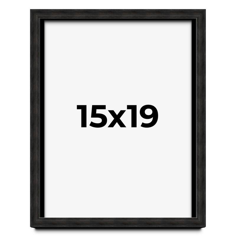 15x19 Shadow Box Black Rustic Barnwood Display Frame | 1.125 Inch