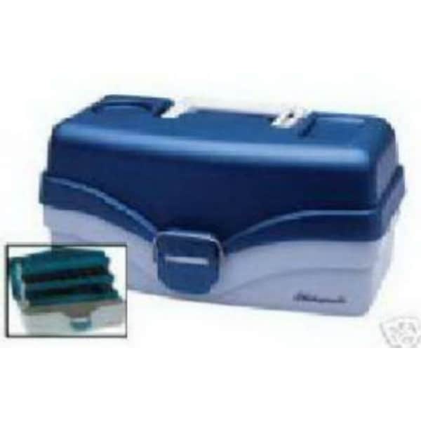 PlanoA 620206 Two Tray Tackle Box, Blue Metalllic/Off White