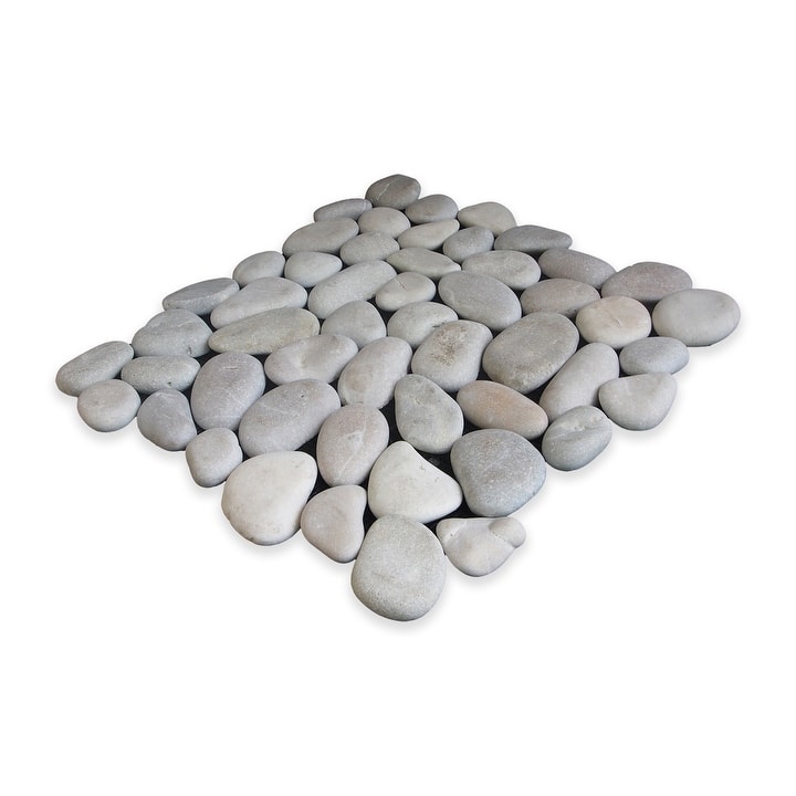 Classic Pebble 11 in. x 11 in. Mesh-Mounted Mosaic Wall and Floor Tile