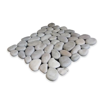 Classic Pebble 11 in. x 11 in. Mesh-Mounted Mosaic Wall and Floor Tile