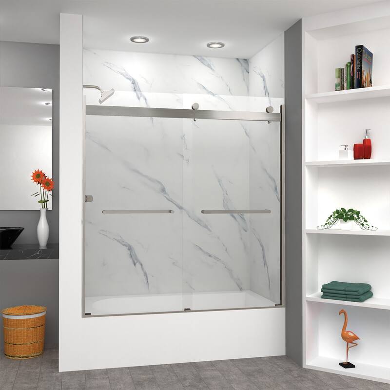 Transolid BRP606208C-R 62" High x 60" Wide Bypass Frameless Shower