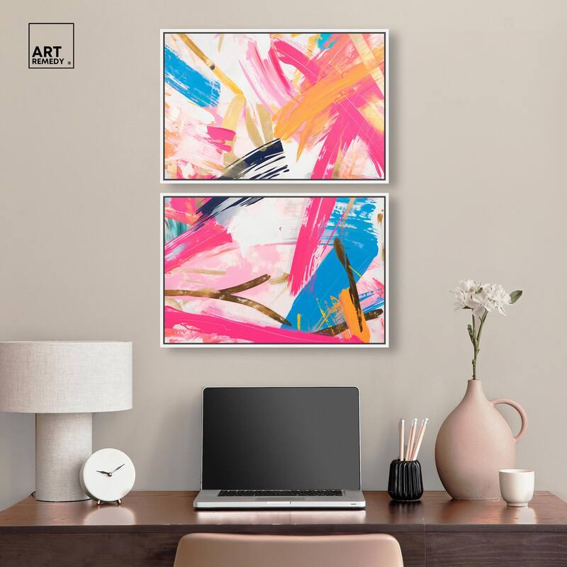 Language Spontaneity II Canvas Set of 2 by Art Remedy