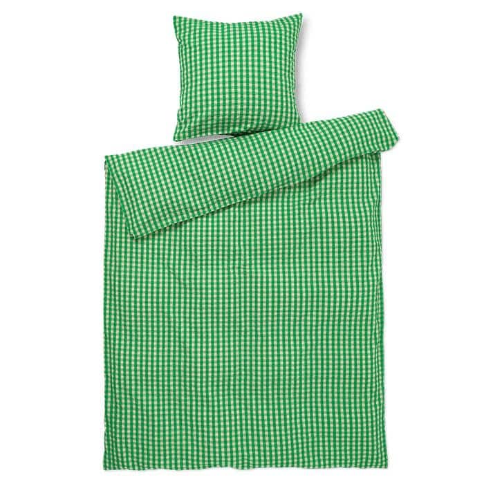 JUNA Bæk&Bølge Duvet Cover Set, Green/Sand