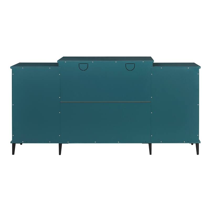 Wooden TV Stand, Sideboard Buffet, Storage Cabinet with 4 Doors