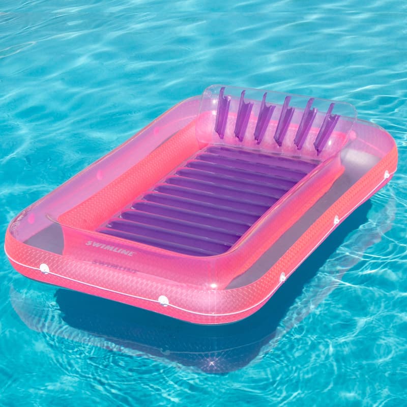 Inflatable Pink and Purple Water Sports Tub Pool Raft Lounger 12-Inch - 12"