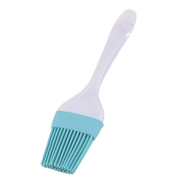 Unique Bargains Kitchen Gadget Plastic Handle Heat Resistant Baking Grilling Pastry Brush Cyan - Clear,Cyan