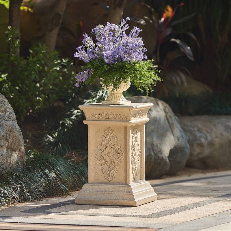 Christopher Knight Home - Terra Modern Pedestal Column Plant Stand for Indoor & Outdoor Use - Sand