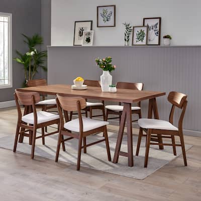 Lucious Mid-Century Modern 7 Piece Dining Set by Christopher Knight Home