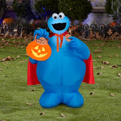 Airblown-Cookie Monster w/Cape-Sesame Street