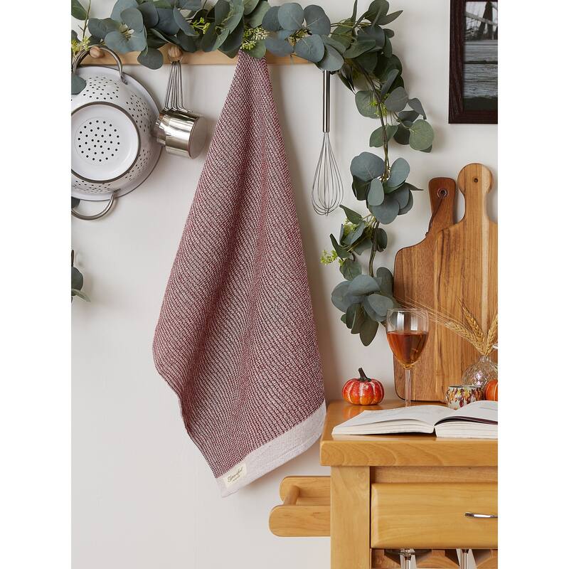 DII Washed Waffle Woven Dishtowel Set of 2