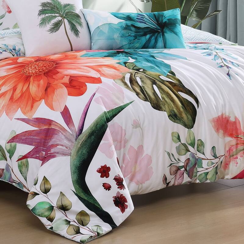 Bebejan Eden's Embrace 100% Cotton Sateen 5 Piece Reversible Comforter Set